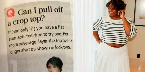 Majalah Oprah: "Cuma Perempuan dengan Perut Rata yang Bisa Pakai Crop Top!"