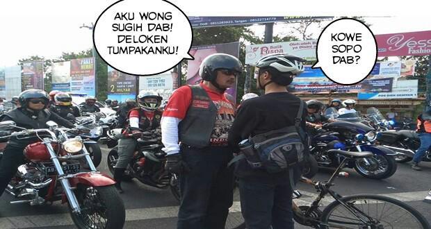 Pengendara Moge VS Pengendara Sepeda, Mana yang Menang?