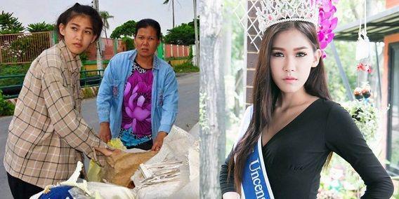 Ratu Kecantikan Thailand Ini Bangga Jadi Anak Seorang Pemulung