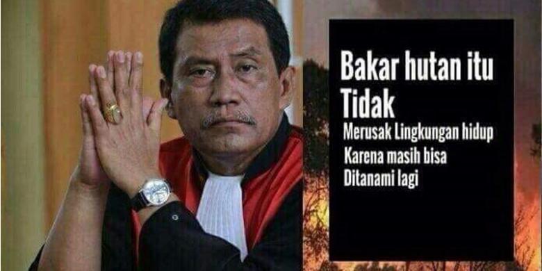 Kumpulan Meme Parlas Nababan, Hakim yang Anggap Bakar Hutan Bukan Masalah Besar!