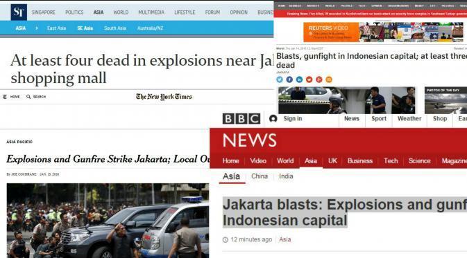 Ledakan Bom dan Baku Tembak di Jakarta Mengundang Sorotan Dunia