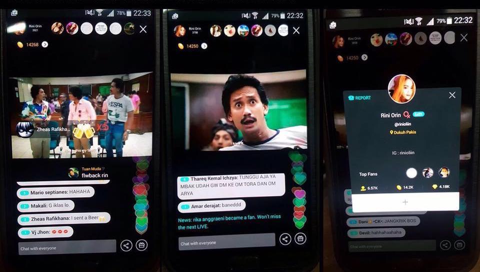 Netizen Ini Live Streaming Film "Warkop DKI Reborn" Lewat Bigo!