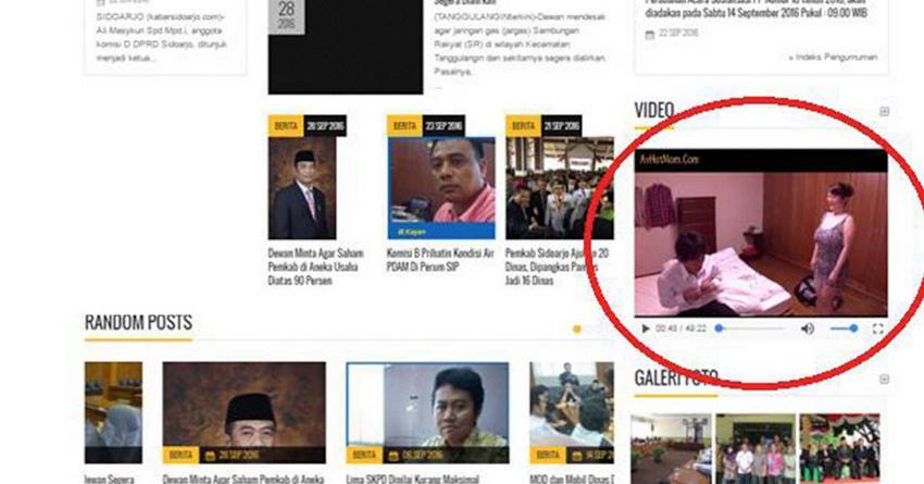 Heboh, Video Porno Durasi 40 Menit Juga Muncul di Situs Resmi Pemerintah Sidoarjo