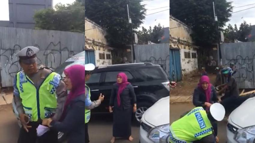 Ini Pembelaan dari Keluarga Wanita yang Cakar dan Marahi Polisi