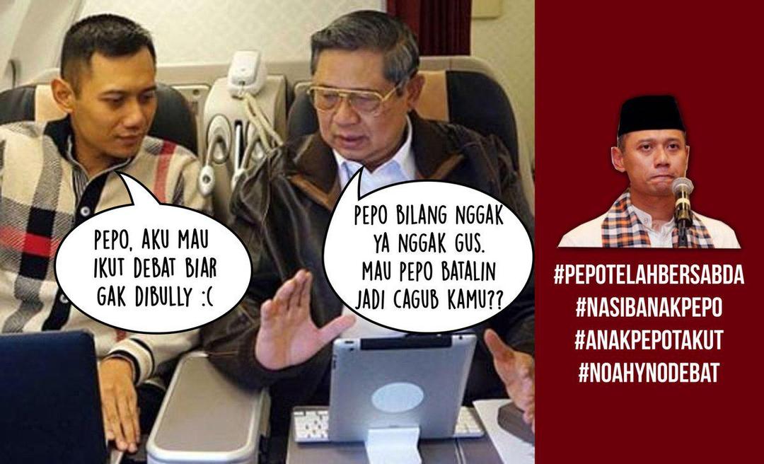 Meme-meme Lucu Ini Sindir Agus yang Tak Ikut Debat Cagub