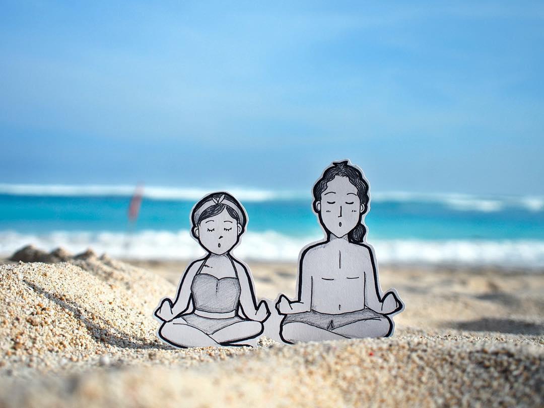 Foto-foto Pakai Doodle, Liburan Pasangan Ini Jadi Lebih Unik dan Kreatif!