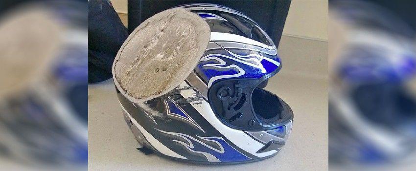 10 Foto Ngeri Ini Menunjukkan Beruntungnya Orang yang Memakai Helm