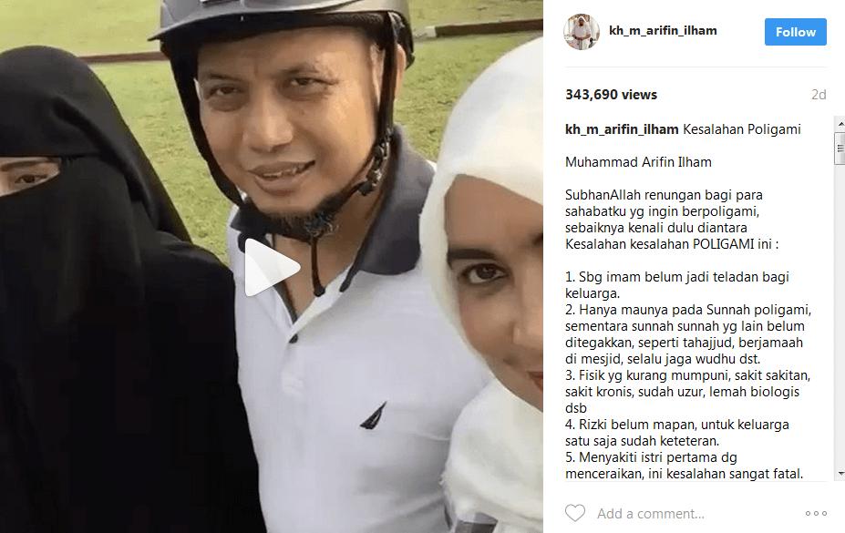 Video Ustadz Arifin Ilham Bersama Kedua Istrinya tentang Poligami Ini Jadi Viral