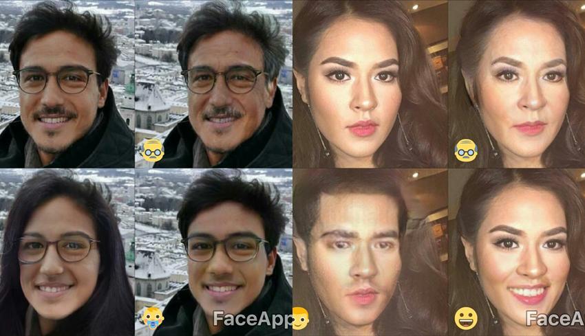 10 Hasil Foto FaceApp Selebritas Indonesia, Kocak Banget!