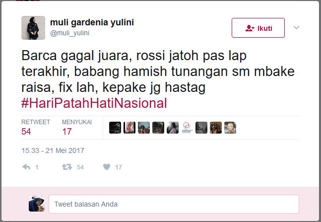 Ini Dia Kumpulan Tweet Lucu #HariPatahHatiNasional dari Netizen