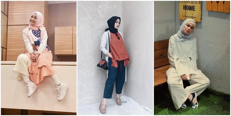 13 Style Elegan Seleb Berhijab Contekan Cewek Bertubuh Mungil