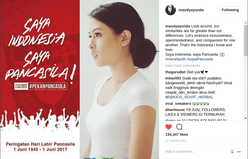 Instagram/maudyayunda