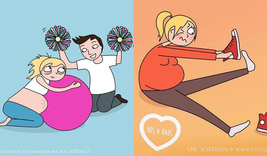 14 Ilustrasi Kocak yang Gambarkan Suka Duka Masa Kehamilan