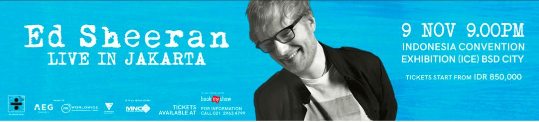 Hari Ini, Pembelian Tiket Konser Ed Sheeran Dimulai!