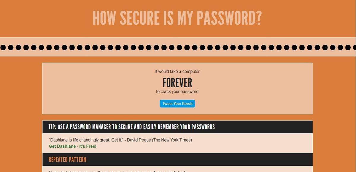 howsecureismypassword.net