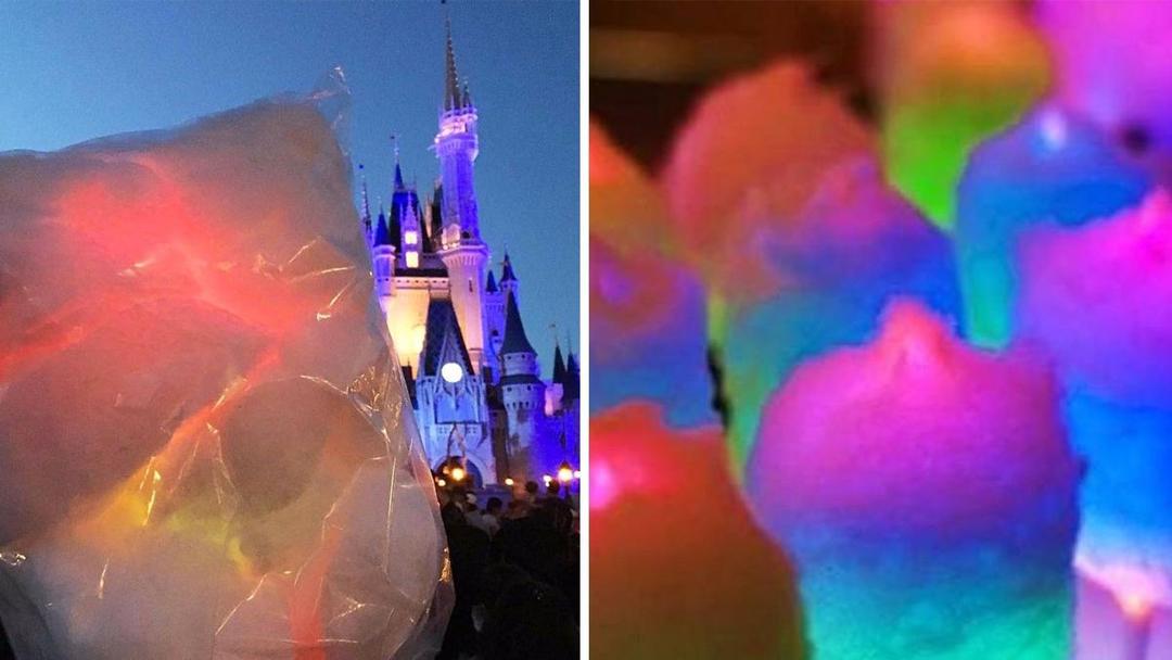 Gulali Kapas di Disney Land Mengeluarkan Cahaya Lho, Mau?