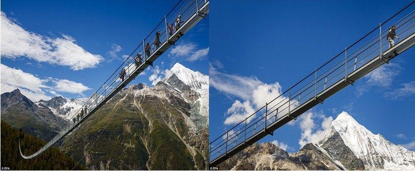 Berani Lewati Jembatan Gantung Sepanjang 495 Meter di Swiss?