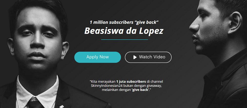 Dovi & Jovi Buka Beasiswa da Lopez Buat Kamu yang Mau Kuliah
