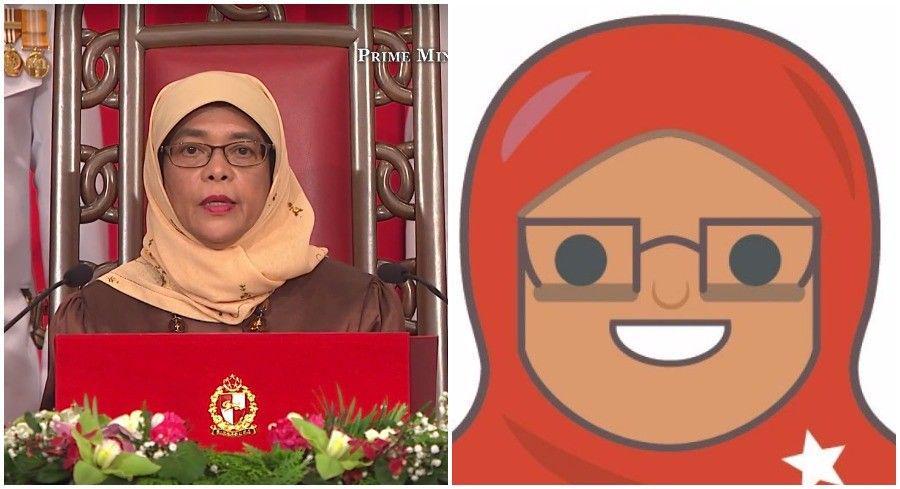 Jadi Presiden Terpilih Singapura, Halimah Dapat Hadiah Emoji dari Twitter