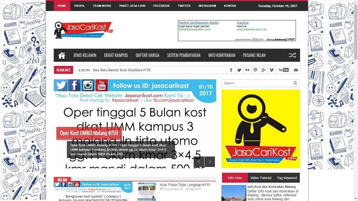jasacarikost.com