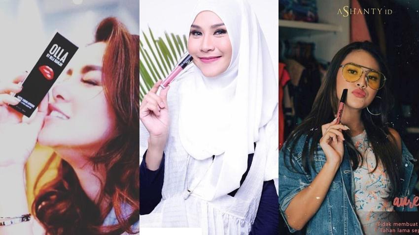 Coba Peruntungan Bisnis, 7 Artis Ini Luncurkan Produk Lipstik
