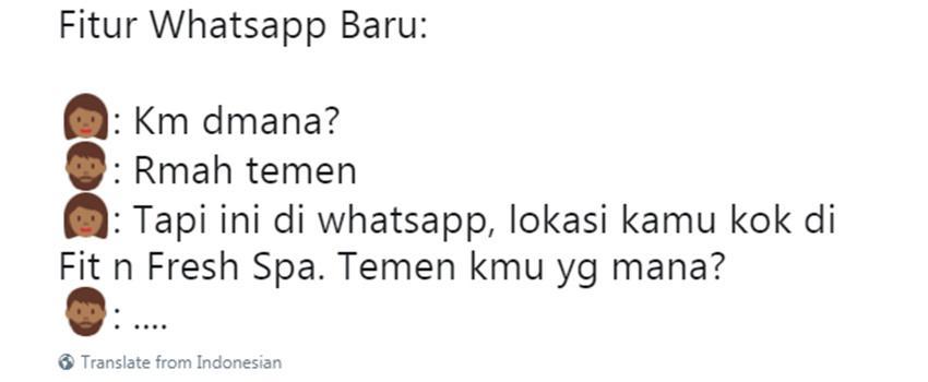 Kocak! Ini 10 Reaksi Netizen Soal Fitur Lacak Lokasi WhatsApp