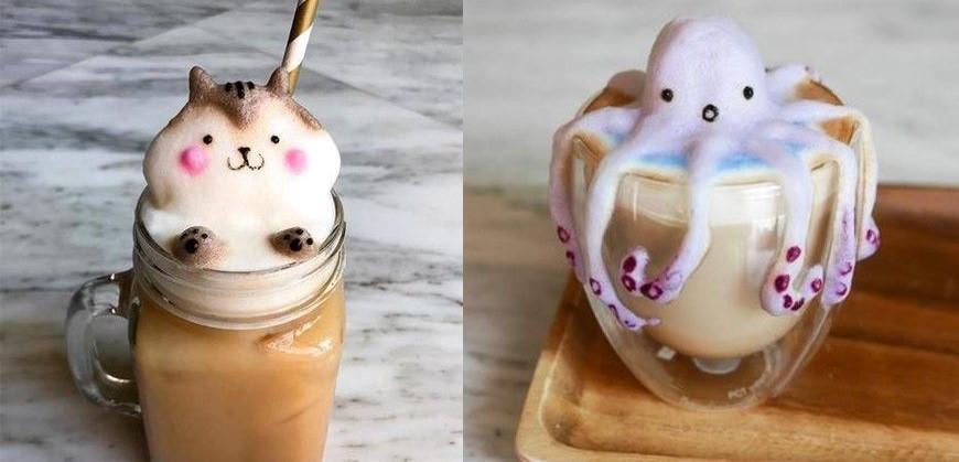 Kelewat Unik! Seniman Ini Bikin 3D Latte Art Imut Banget