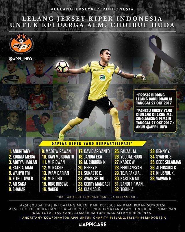 Dimulai Hari Ini, 38 Kiper Lelang Jersey untuk Huda