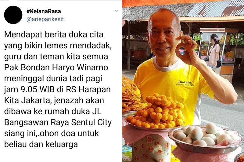 Bondan Winarno Wafat, Dunia Kuliner Berduka