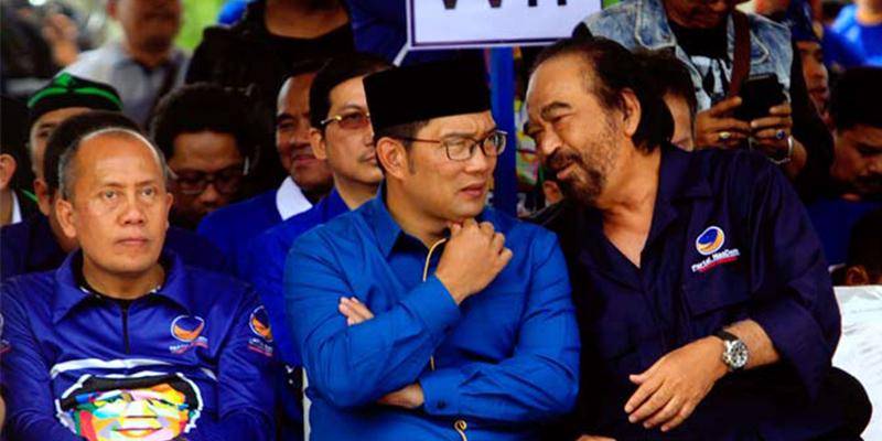 Ridwan Kamil dan Surya Paloh. pojoksatu.id