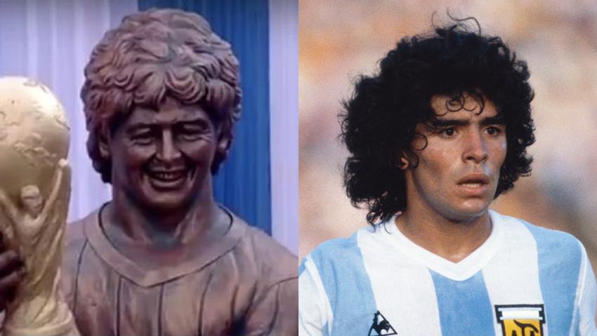 'Teror' Patung Diego Maradona yang Jadi Bahan Cemooh Netizen