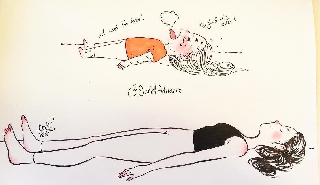 10 Ilustrasi Kocak Ekspektasi vs. Realita Pertama Kali Coba Yoga