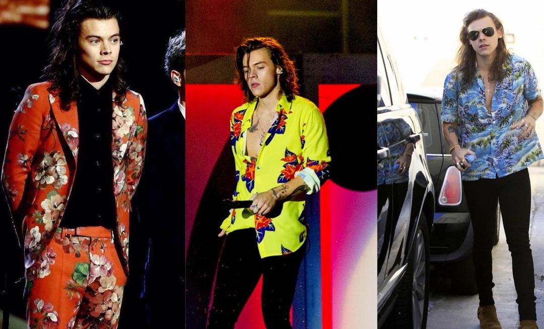7 Inspirasi Floral Outfit ala Harry Styles yang Super Kece