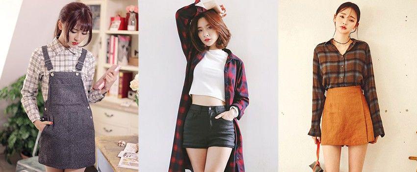 Gampang Ditiru, Ini 12 Mix & Match Flannel Shirt Ala Cewek Korea