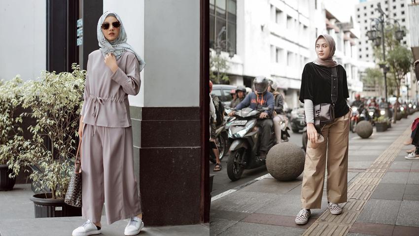 10 Padu Padan Celana Kulot Buat Cewek Berhijab, Patut Dicontek!