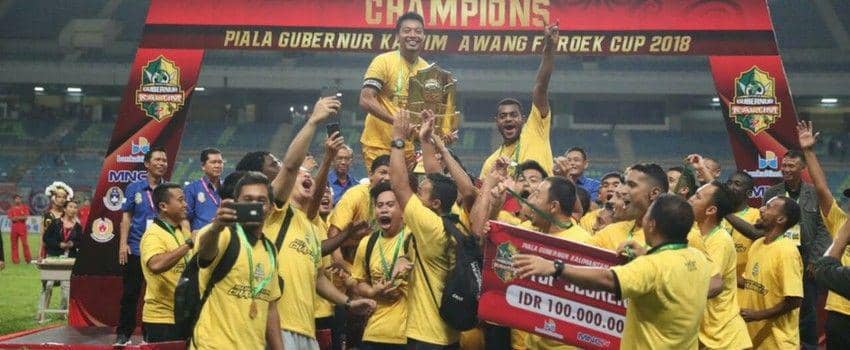 Tundukkan Arema FC, Sriwijaya FC Juarai Piala Gubernur Kaltim 2018