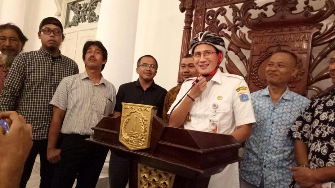 Datangi Balai Kota, Komunitas Sepeda Tuntut Sandiaga 4 Hal