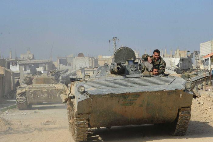 Suriah Berhasil Membelah Pertahanan Pemberontak di Ghouta Timur