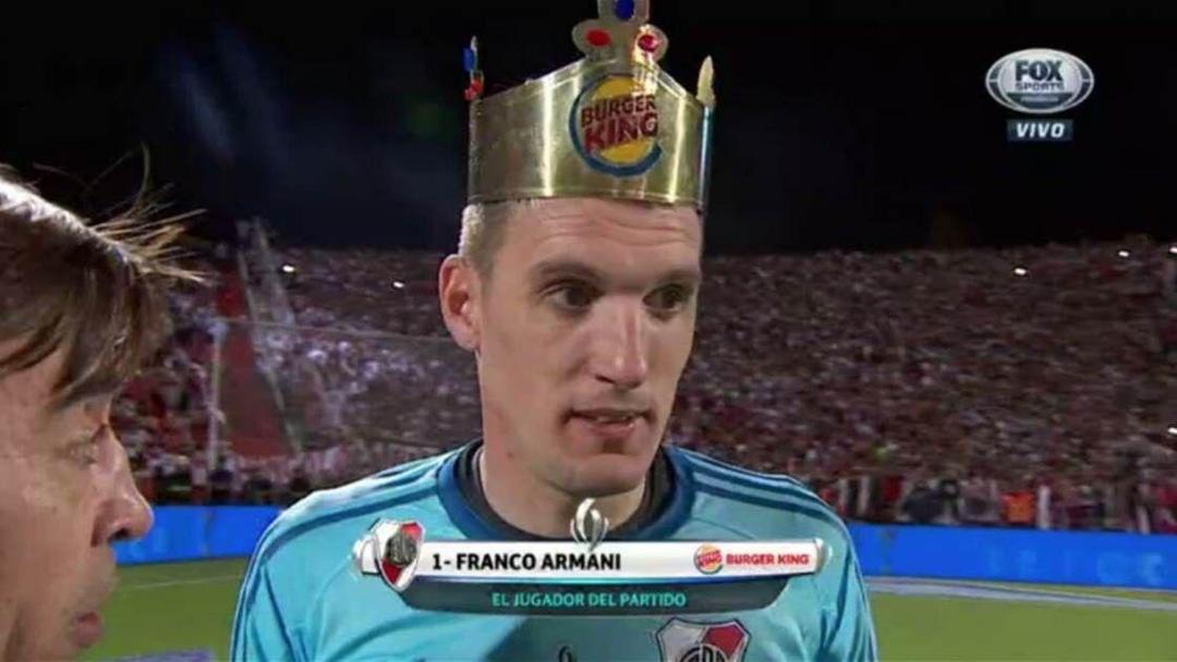 Jadi Man of the Match, Kiper River Plate Diberi Mahkota 'Burger King'