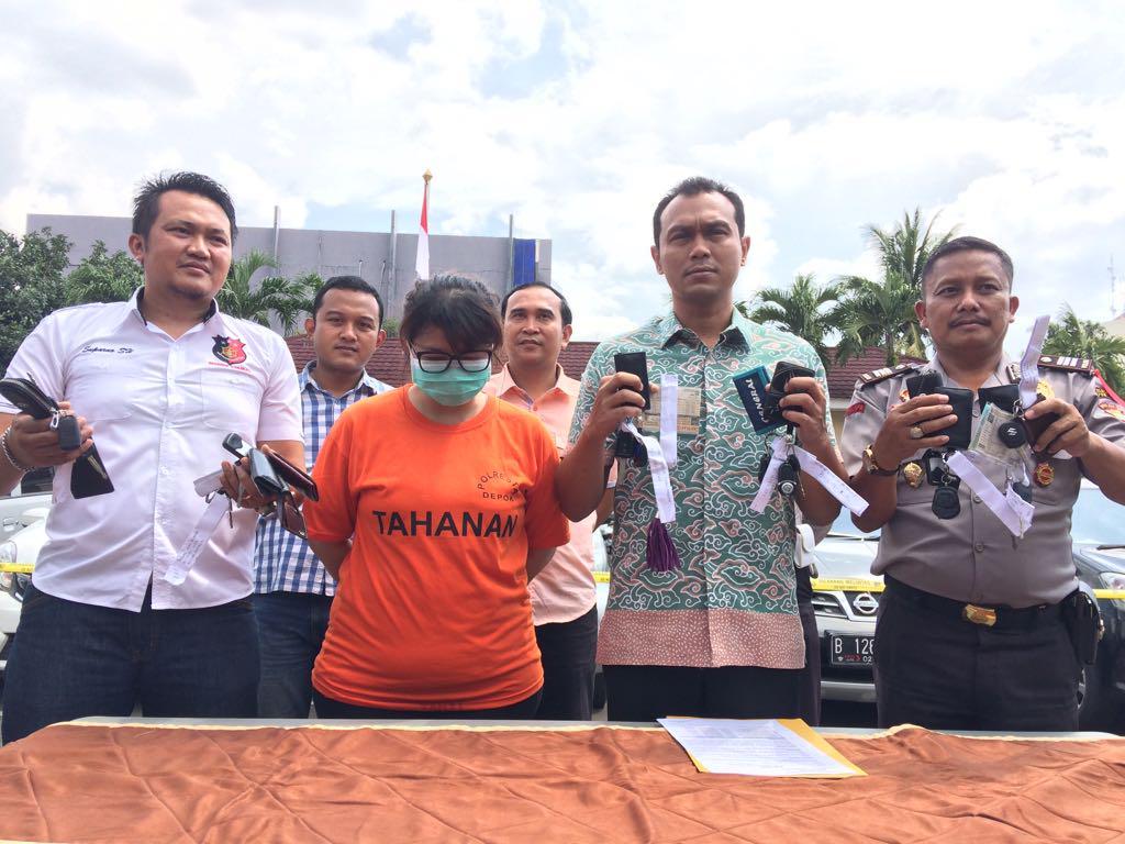 Diciduk Polres Depok, Ibu Ini Gadaikan 14 Mobil Rental