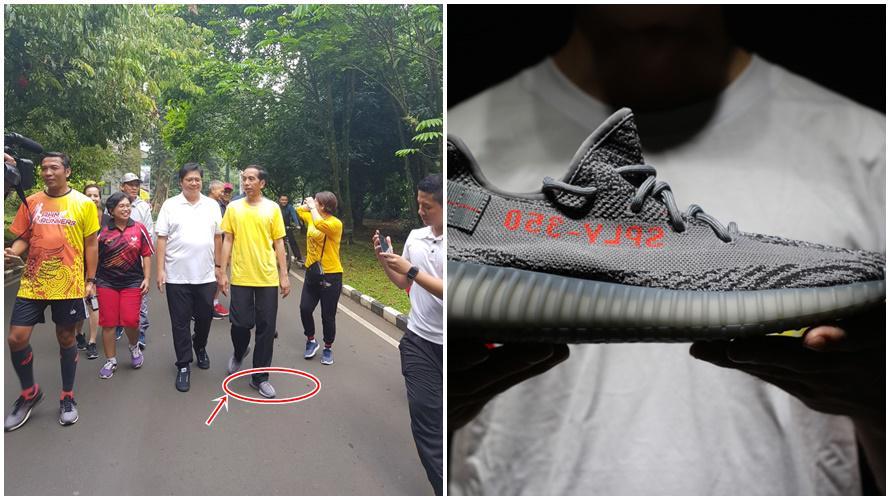 Sneakers yang Dipakai Jokowi saat Olahraga bareng Airlangga Hartarto Bikin Salah Fokus