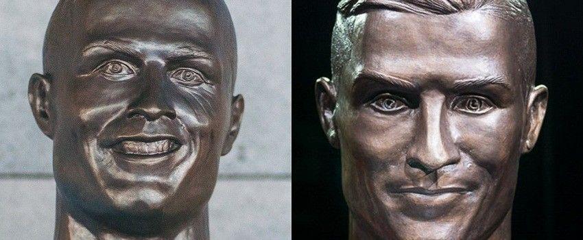 Patung Ronaldo yang Bikin Geger Sudah Diperbaiki, Hasilnya Lebih Keren