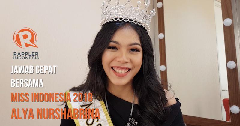 SAKSIKAN: Jawab Cepat bersama Miss Indonesia 2018 Alya Nurshabrina