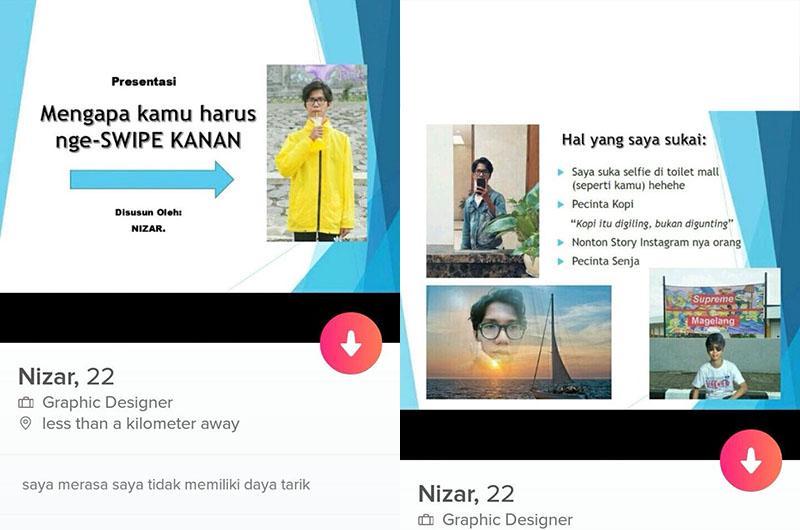 Ngakak! Profil Tinder ala Presentasi Tugas, Cowok Ini Jadi Viral