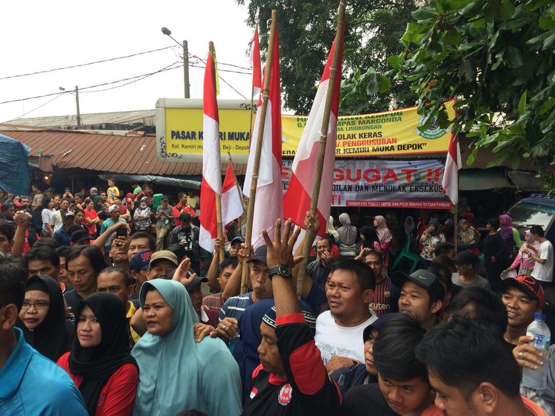 Dihadang Pedagang, PN Depok Gagal Eksekusi Pasar Kemiri
