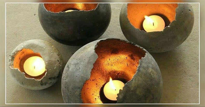 5 Kreasi Unik Candle Holder Menggunakan Semen Putih, Cobain!
