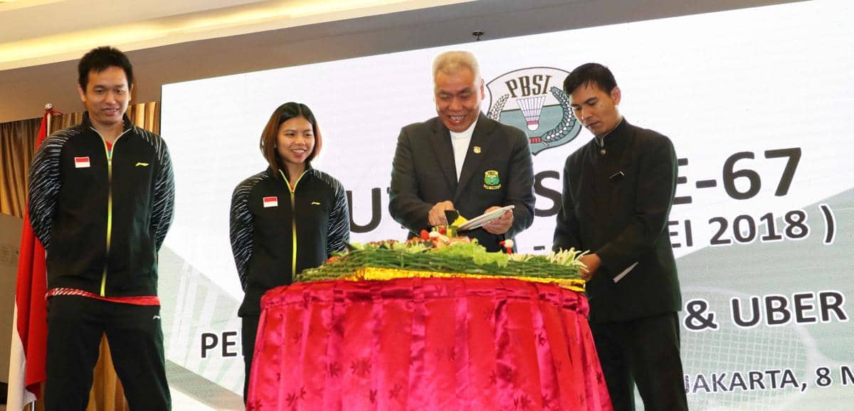 Ulang Tahun Ke-67, PBSI Lepas Tim Thomas dan Uber Cup 2018