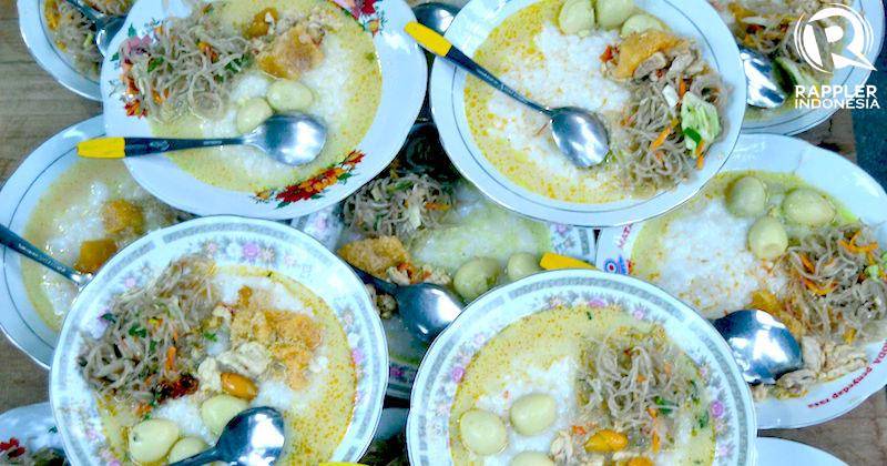 Bubur lodeh di Masjid Kauman Bantul. Foto oleh Dyah Ayu Pitaloka/Rappler