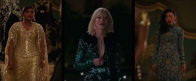 FASHIONISTA. Para aktris pemeran 'Ocean's 8' tampil dengan busana dan make up nyaris sempurna. Foto dari screen capture akun YouTube Warner Bros. Pictures