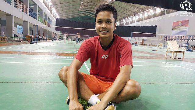 Anthony Sinisuka Ginting saat ditemui Rappler setelah berlatih di Pelatnas PBSI Cipayung. Foto oleh Sakinah Ummu Haniy/Rappler